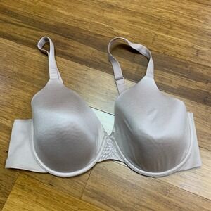Bali‎ Lace Trim Comfortflex Full Coverage Underwire Bra 3468 Size 38DD Nude